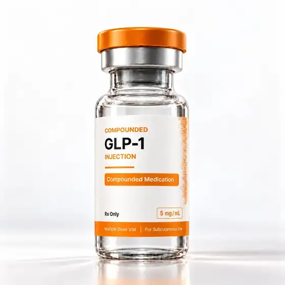 Compounded GLP-1 injection vial
