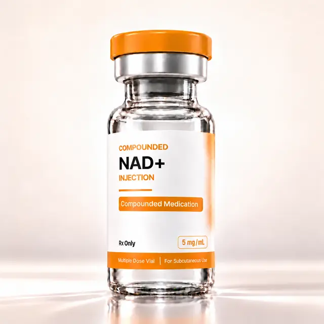 Compounded NAD+ vial from VEVArx