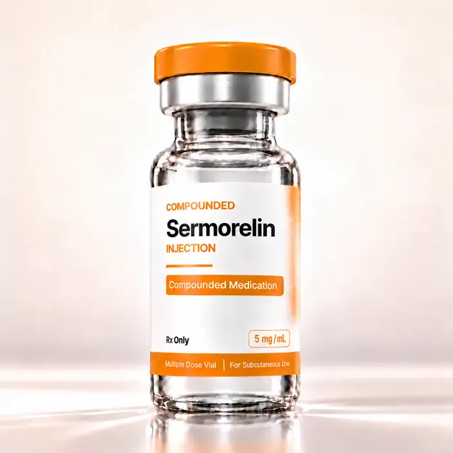 Compounded sermorelin vial from VEVArx
